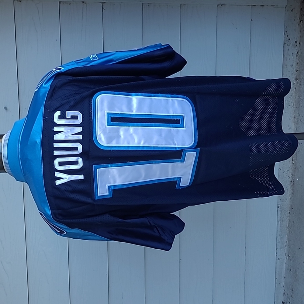 VINCE YOUNG Tennessee Titans #10 Reebok SEWN Mens Sz‎ 54 NFL Jersey NEW
